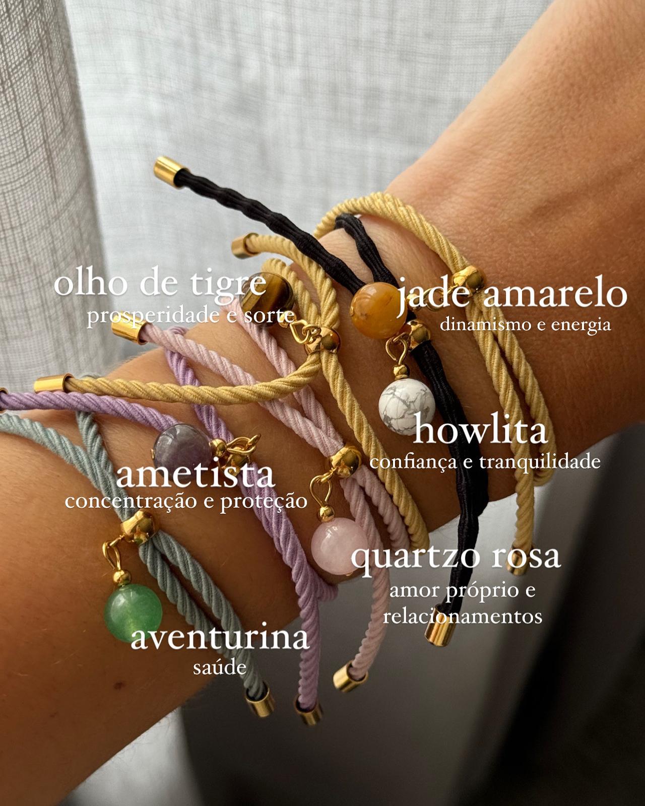 Pulseira com pedra natural
