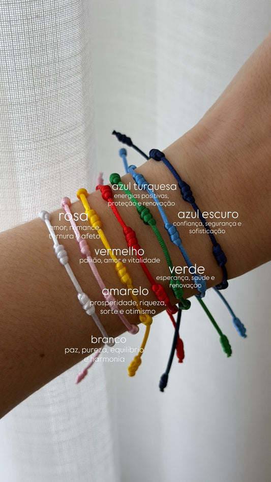 PACK 4: pulseiras de 7 nós (cores à escolha)