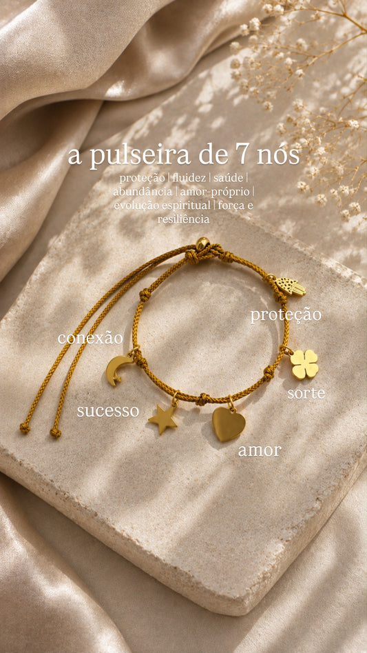Pulseira de 7 nós com 5 significados