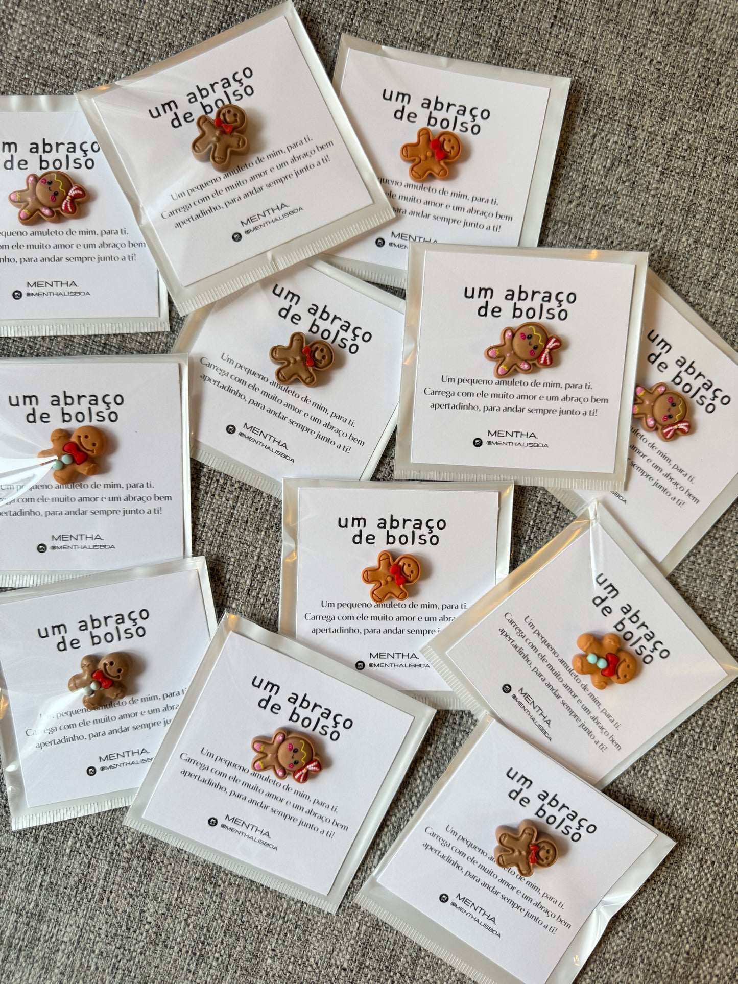 Conjunto 3 bolachas de gengibre