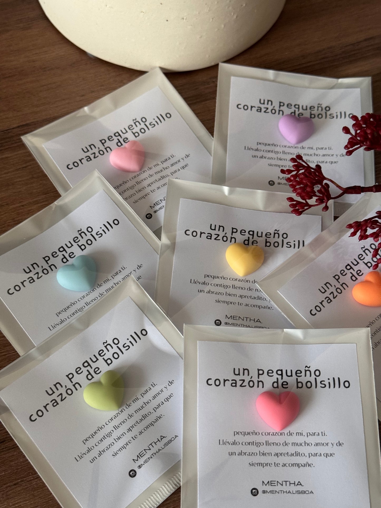 Conjunto de 3 xi-corazones 🤍