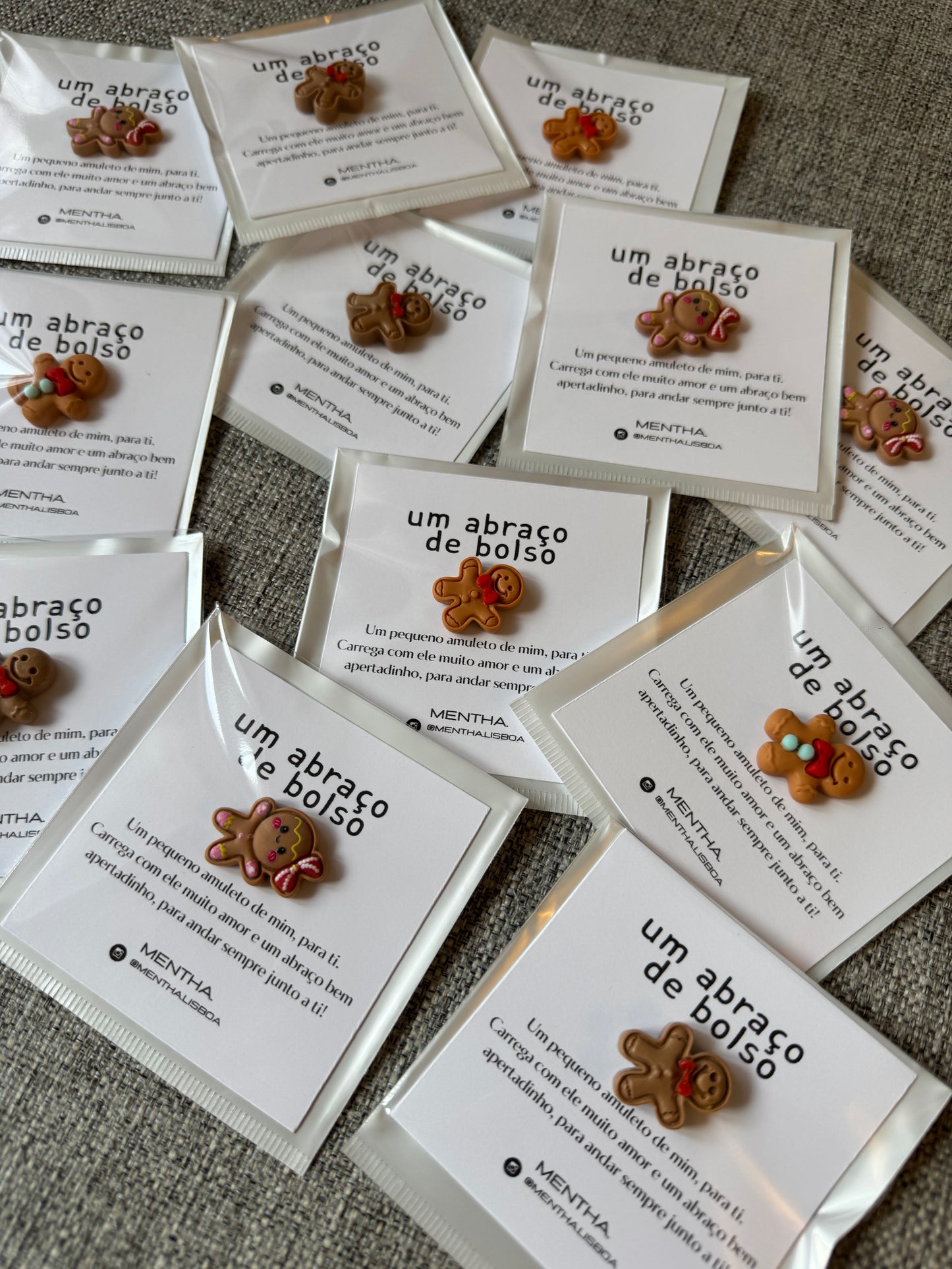 Conjunto 3 bolachas de gengibre