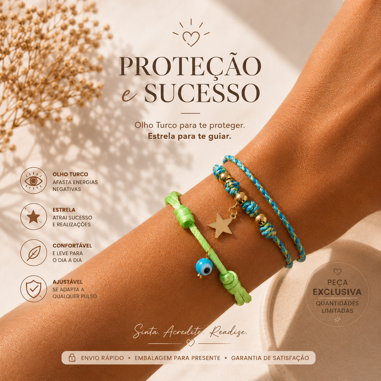 Conjunto de proteção: sucesso 🧿⭐️