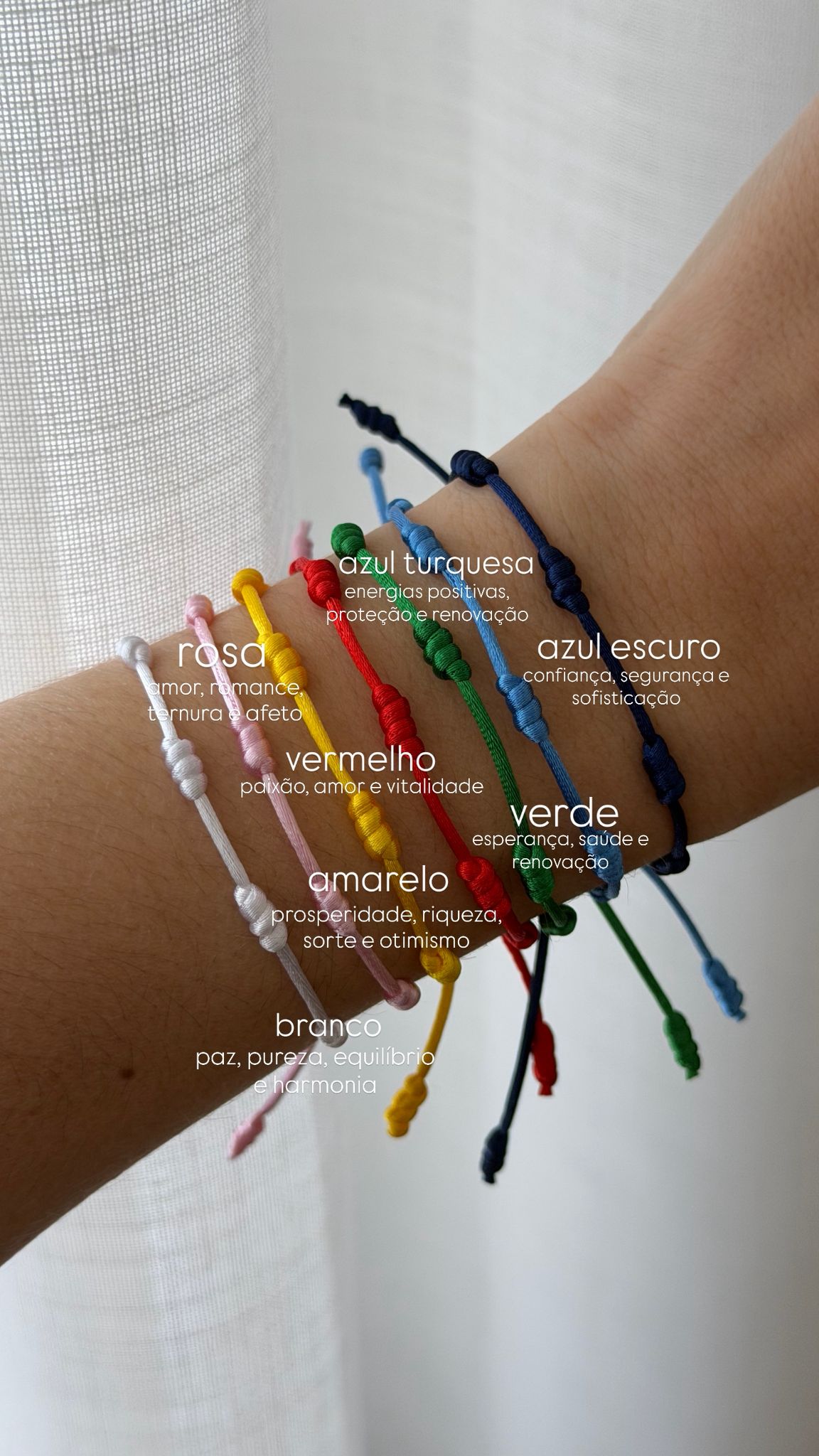 PACK 4: pulseiras de 7 nós (cores à escolha)