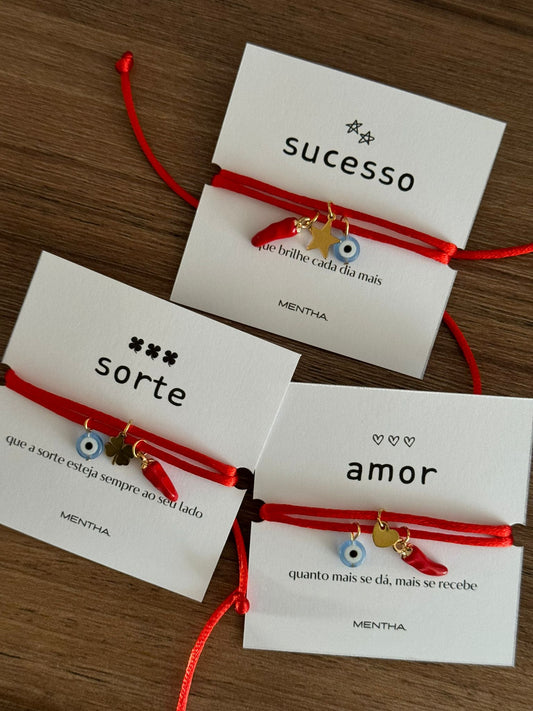 Pulseira com significado, pimenta e olho turco | Bracelet with meaning, pepper and turkish eye