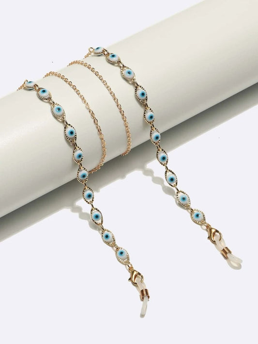 Corrente para os óculos com olhos turcos | Chain for glasses with Turkish eyes